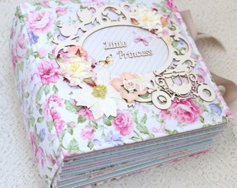 Voluminous Handmade Baby Scrapbook Album: Floral Newborn Memory Book