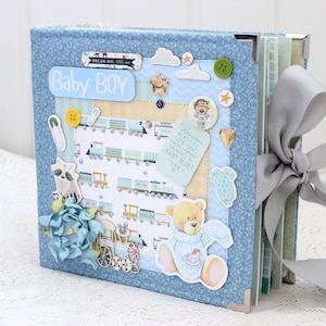 Baby boy album  Scrap album Baby book Newborn album Baby gift