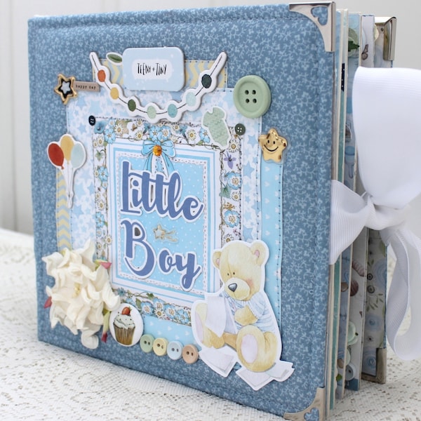 Baby photo album Baby memory book Newborn album Baby boy Scrapbook