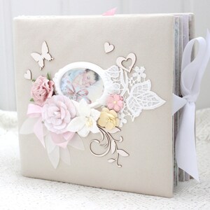 Handgemachtes Baby Mädchen Scrapbook Album: Neugeborenen Erinnerungsbuch