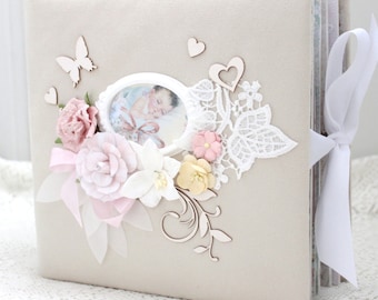 Handmade Baby Girl Scrapbook Album: Newborn Memory Book