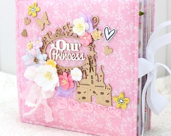 Baby Girl Scrapbook Album: Newborn Photo Memory Book