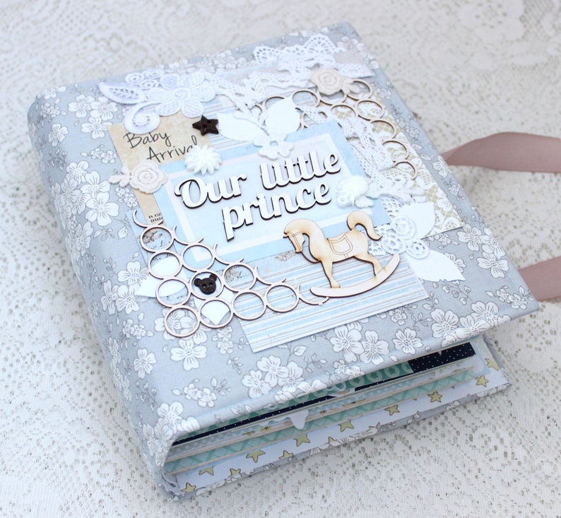 Handmade Baby Boy Photo Album Baby Scrapbook Album Baby Memory Etsy