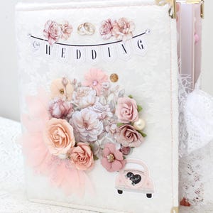 Handmade Wedding Scrapbook Album: Floral Decor, 40 Photos