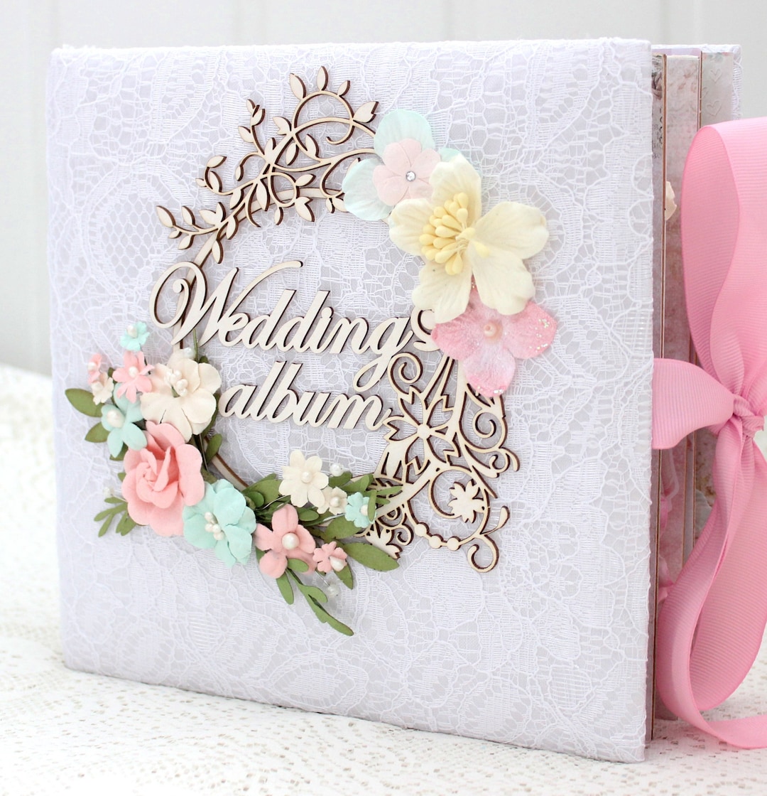 Handmade Wedding Photo Album: Floral Scrapbook Wedding Day Gift - Etsy