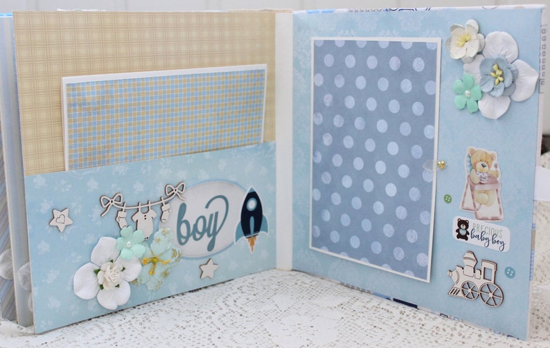 Baby Scrapbook Album Baby Boy Photo Album Newborn Album Baby Etsy