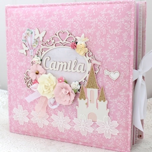 Álbum de recortes grande para niña Álbum de fotos para niña Libro de recuerdos para bebé Regalo para niña Álbum de fotos para bebé hecho a mano