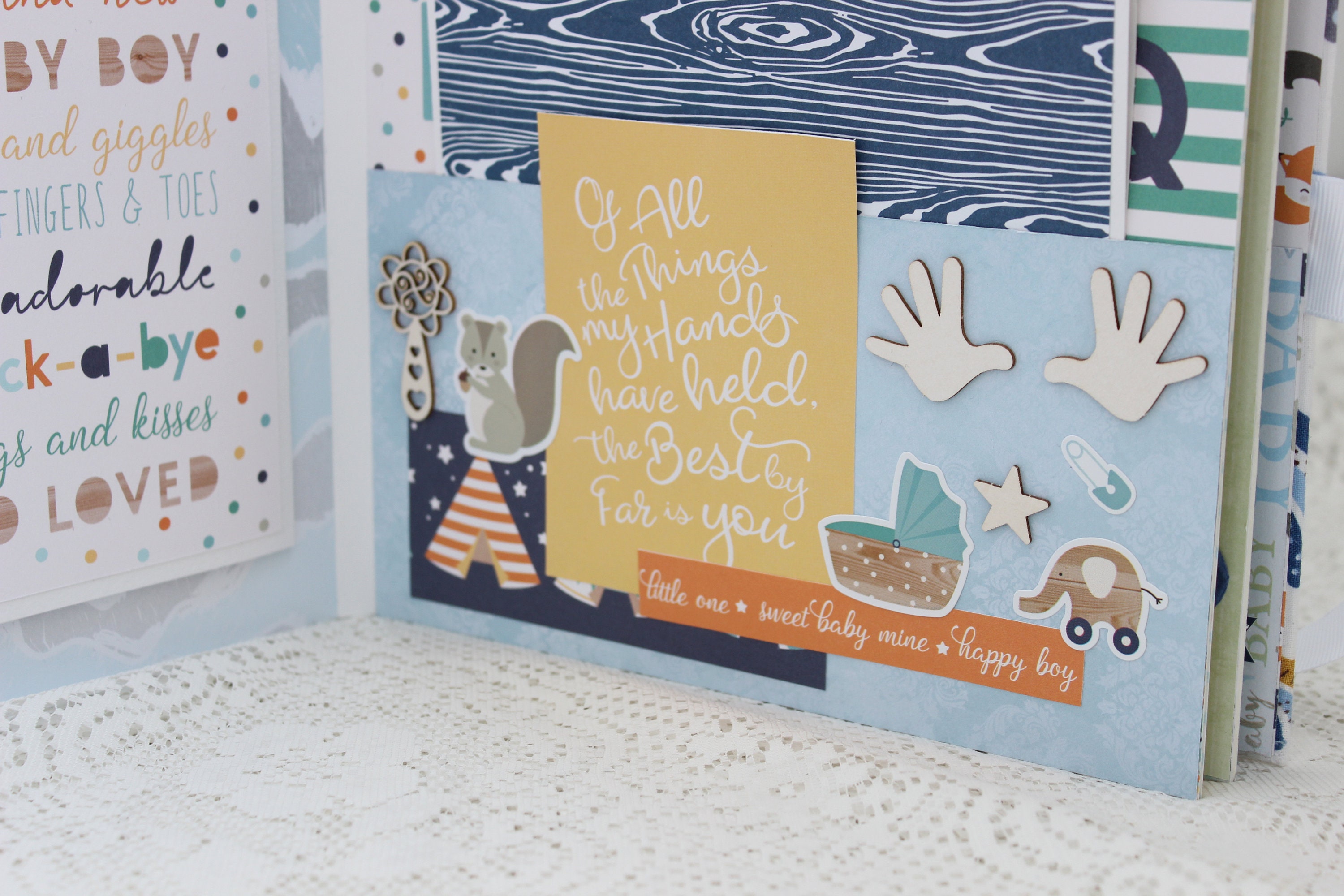 Baby Scrapbook Album Baby Boy Photo Album Baby Memory Book Handmade