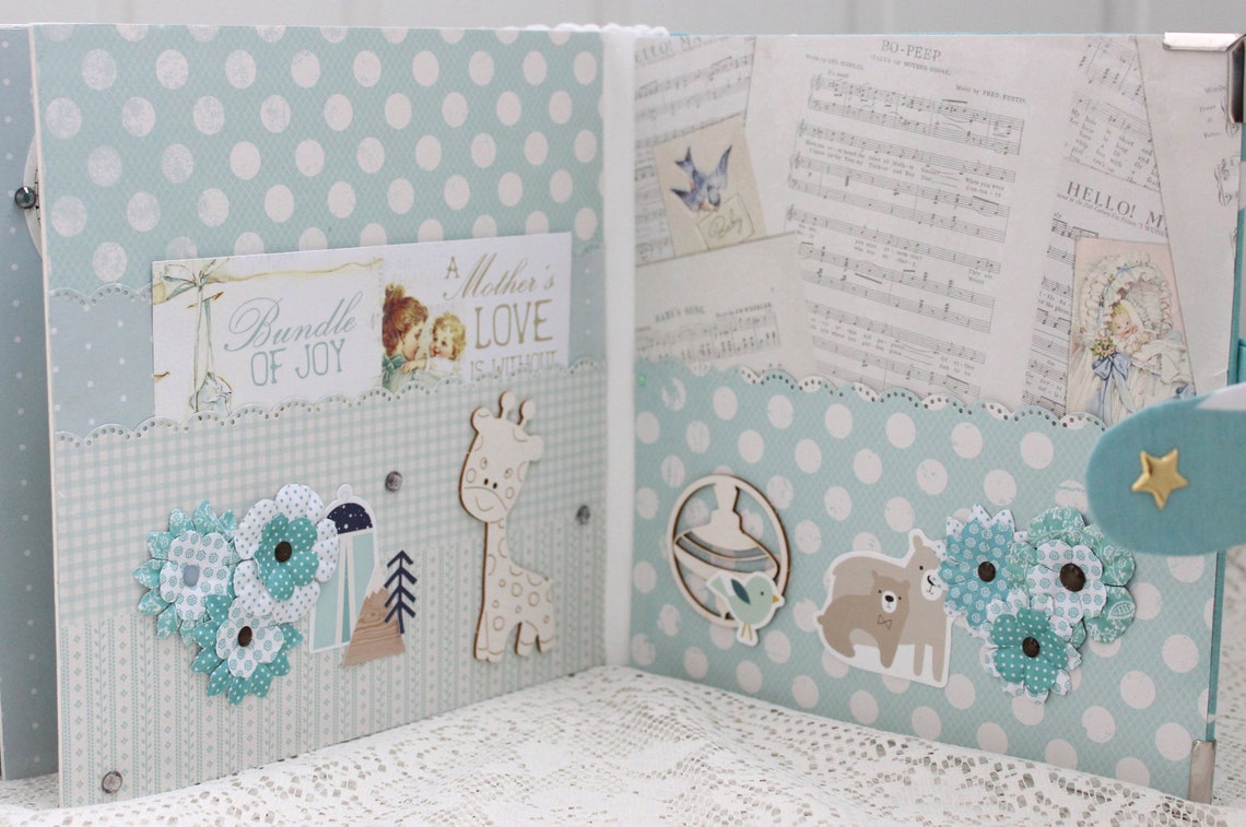 Baby Boy Photo Album Newborn Album Baby Gift Baby Book Etsy
