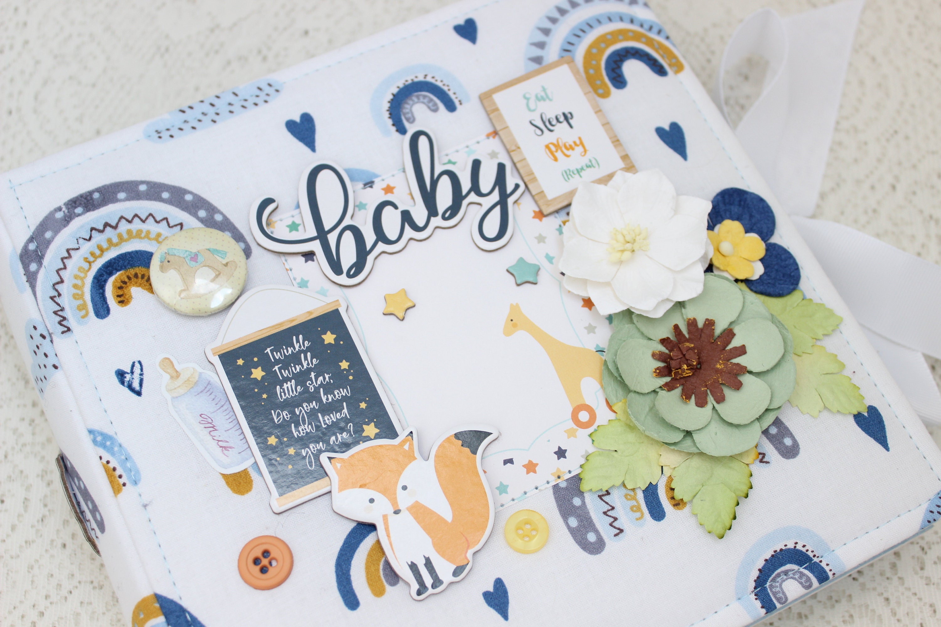 Baby Scrapbook Album Baby Boy Photo Album Baby Memory Book Handmade