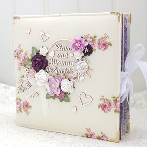 Handmade Wedding Scrapbook Album: Floral Memory Book