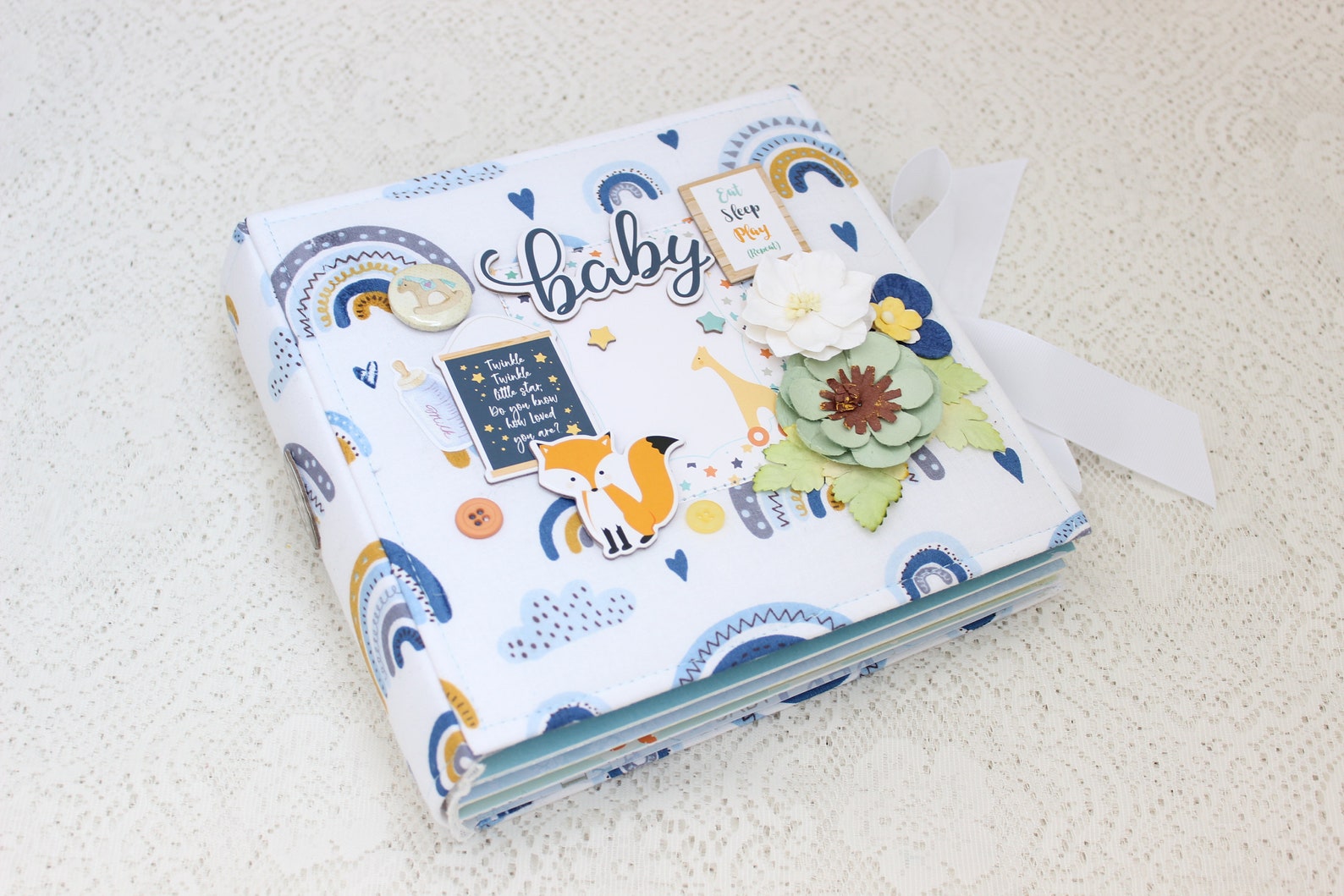 Baby Scrapbook Album Baby Boy Photo Album Baby Memory Book Handmade