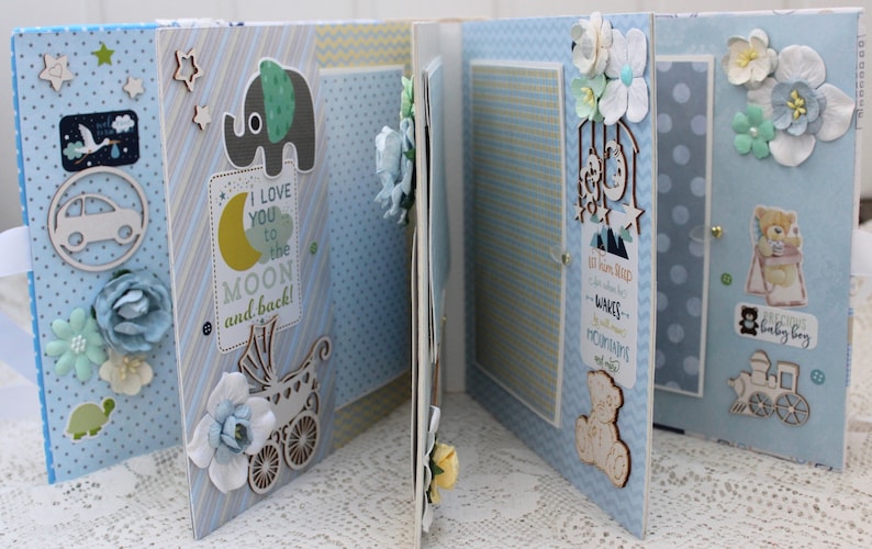Baby Scrapbook Album Baby Boy Photo Album Newborn Album Baby Etsy