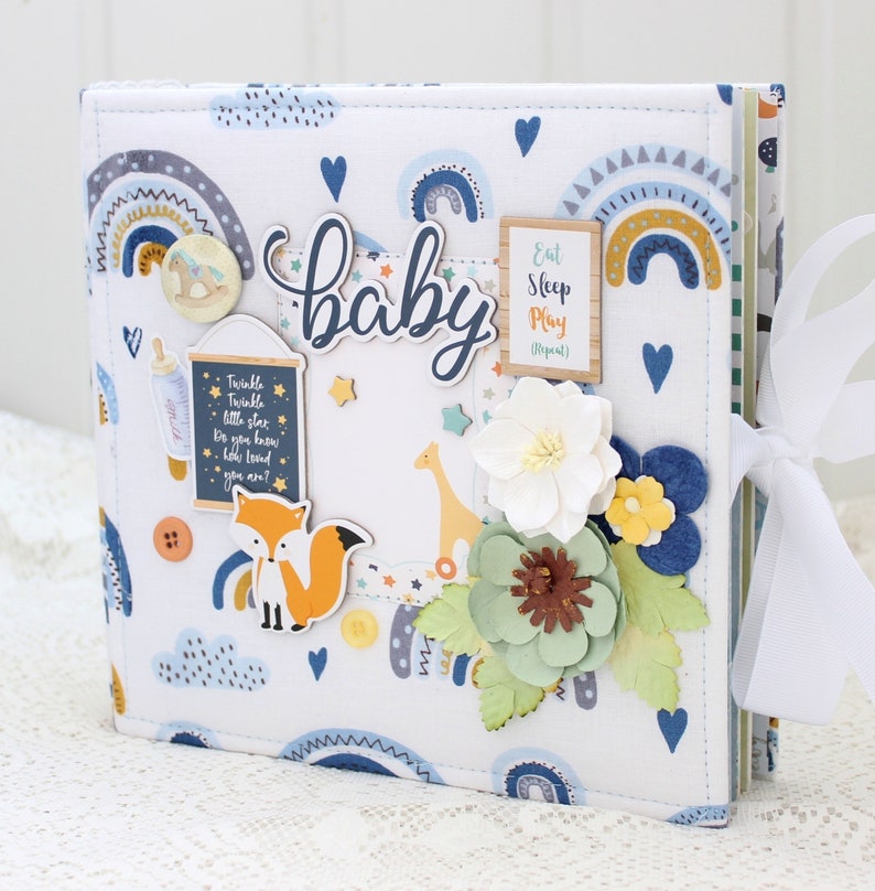 Baby Scrapbook Album Baby Boy Photo Album Baby Memory Book Handmade