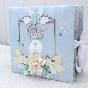 Handmade Wedding Photo Album: Floral Decorated Scrapbook