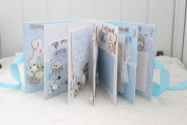 Baby Scrapbook Album Baby Boy Photo Album Baby Memory Book Etsy
