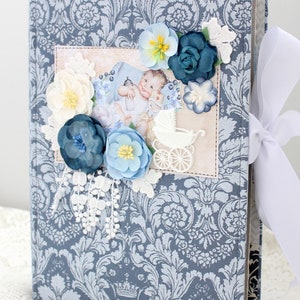 Scrapbook album for a boy Baby book Handmade newborn album