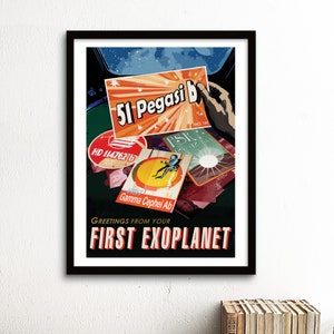 51 Pegasi b - NASA Space Travel Poster Print - Satin Paper - A4 A3 A2 - Home Wall Decor TOP QUALITY