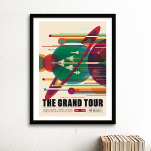 The Grand Tour - NASA Space Travel Poster Print - Satin Paper - A4 A3 A2 - Home Wall Decor TOP QUALITY