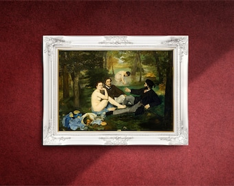 Edouard Manet - The Luncheon on the Grass - 1862 - Famous Paintings - Vintage Art Poster - Classic Print - A4 A3 A2 - Home Decor - Fine Art