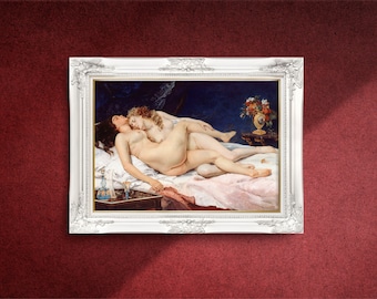 Gustave Courbet - The Sleepers - 1866 - Famous Paintings - Vintage Art Poster - Classic Print - A4 A3 A2 - Home Decor - Fine Art