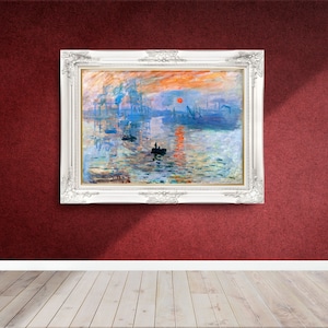 Claude Monet -  Impression - Sunrise - 1872 - Famous Paintings - Vintage Art Poster - Classic Print - A4 A3 A2 - Home Decor - Fine Art