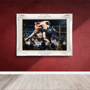 George Wesley Bellows - Stag at Sharkey&#39;s - 1909 - Famous Paintings - Vintage Art Poster - Classic Print - A4 A3 A2 - Home Decor - Fine Art