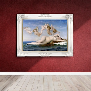Cabanel - The Birth of Venus - 1863 - Famous Paintings - Vintage Art Poster - Classic Print - A4 A3 A2 - Home Wall Decor - Fine Art