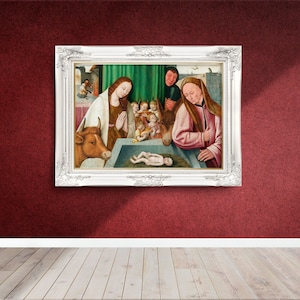 Hieronymus Bosch - Adoración del Niño - 1568 - Pinturas famosas - Póster de arte vintage - Impresión clásica - A4 A3 A2 - Decoración del hogar - Bellas Artes