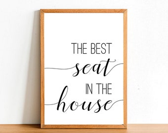 Vintage Wall Art Home Decor Toilet Funny Posters NICE BUM Bathroom Prints