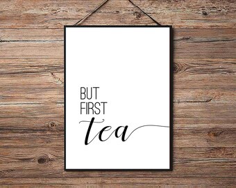 I Bloody Love Tea Fun Print Wall Decor for Home/Kitchen A4 or A3 I Bloody Love Tea Fun Print Wall Decor for Home/Kitchen A4 or A3