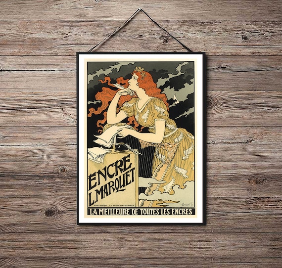 Encre L Marquet - 1892 - Art Nouveau La Belle Epoque - A4 A3 A2 - Home Wall Decor TOP QUALITY