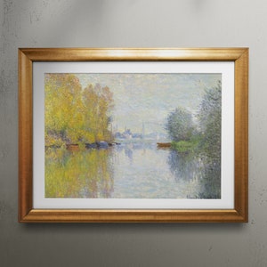 Herbst auf der Seine Argenteuil von Claude Monet - Fine Art Poster - Vintage Kunstdruck - Berühmte Gemälde - Kunst Klassiker - A4 A3 A2 Home Decor