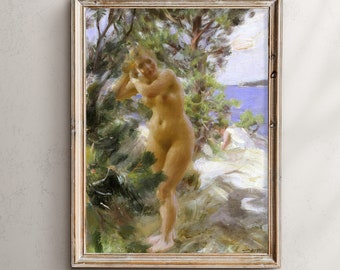 After the Bath by Anders Zorn | Vintage Print - Famous Paintings - Antique Art Poster - Print on Paper - Home Wall Decor | 185