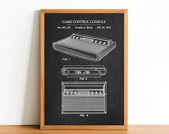 ATARI 2600 Patent Poster Print - A4 A3 A2 Prints - Home Wall Art Decor - Pomysł na prezent - Vintage Computer Gaming Posters
