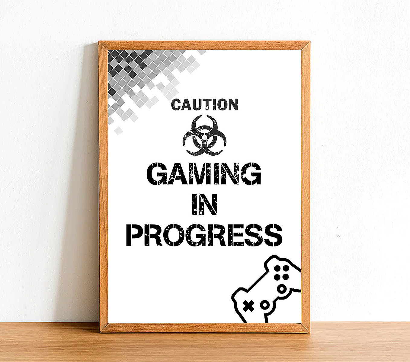 Caution Gaming in Progress - Gaming Poster Print - Gamer Wall Art - A4 ...