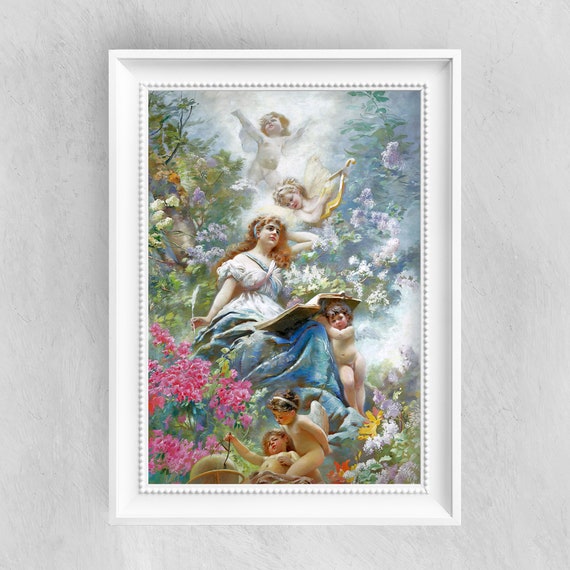 Makovsky - The Muse of Poesie - Fine Art Print - Vintage Art Poster - Famous Paintings - Art Classic - A4 A3 A2 Home Decor Gift Idea