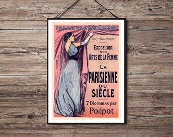 La Parisienne du Siecle - 1892 - Art Nouveau La Belle Epoque - A4 A3 A2 - Home Wall Decor TOP QUALITY