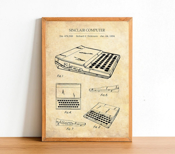 SINCLAIR ZX81 Patent Poster Print - A4 A3 A2 Prints - Home Wall