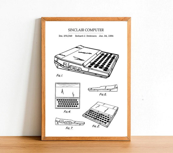 SINCLAIR ZX81 Patent Poster Print - A4 A3 A2 Prints - Home Wall