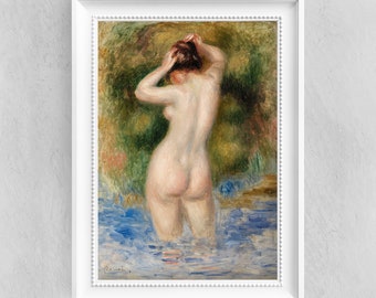 Renoir - Bather 1890 - Fine Art Print - Vintage Art Poster - Famous Paintings - Art Classic - A4 A3 A2 Home Decor Gift Idea - Unframed