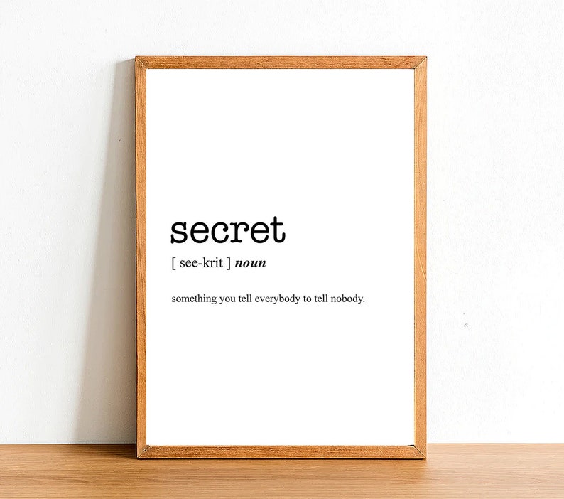 SECRET Word Definition Poster Print Urban Dictionary Word Etsy SECRET Word Definition Poster Print Urban Dictionary Word Etsy