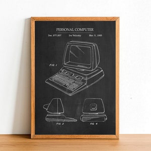 IMPRESión del cartel de la patente de COMMODORE PET - A4 A3 A2 Impresiones - Home Wall Art Decor - Gift Idea - Vintage Computer Gaming Posters