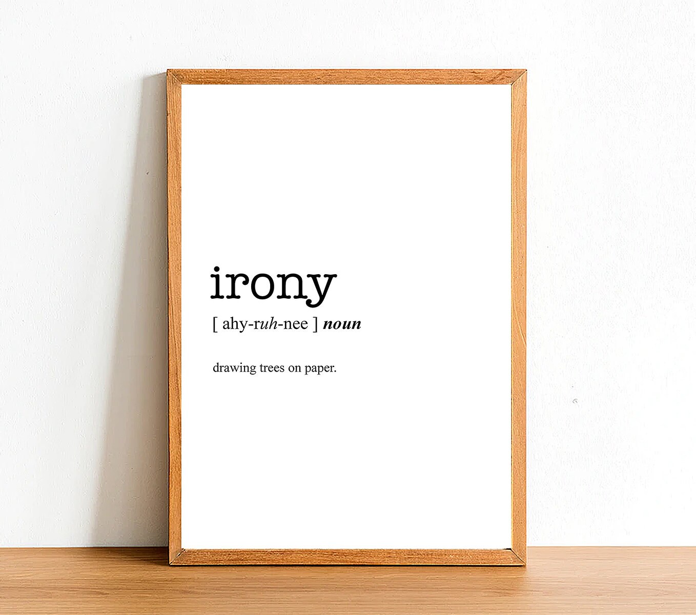 IRONY Word Definition Poster Print Urban Dictionary Word Etsy
