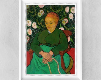 Van Gogh - Mulher balançando um berço - Impressão de belas artes - Pôster de arte vintage - Pinturas famosas - Arte clássica - A4 A3 A2 - Idéia de presente para decoração de casa