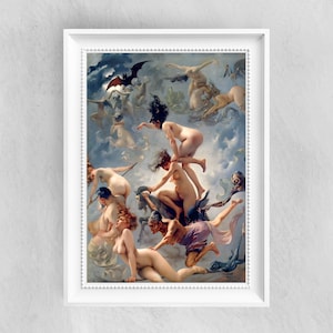 Ricardo Falero - Vision of Faust - Fine Art Print - Vintage Art Poster - Famous Paintings - Art Classic - A4 A3 A2 Home Decor Gift Idea