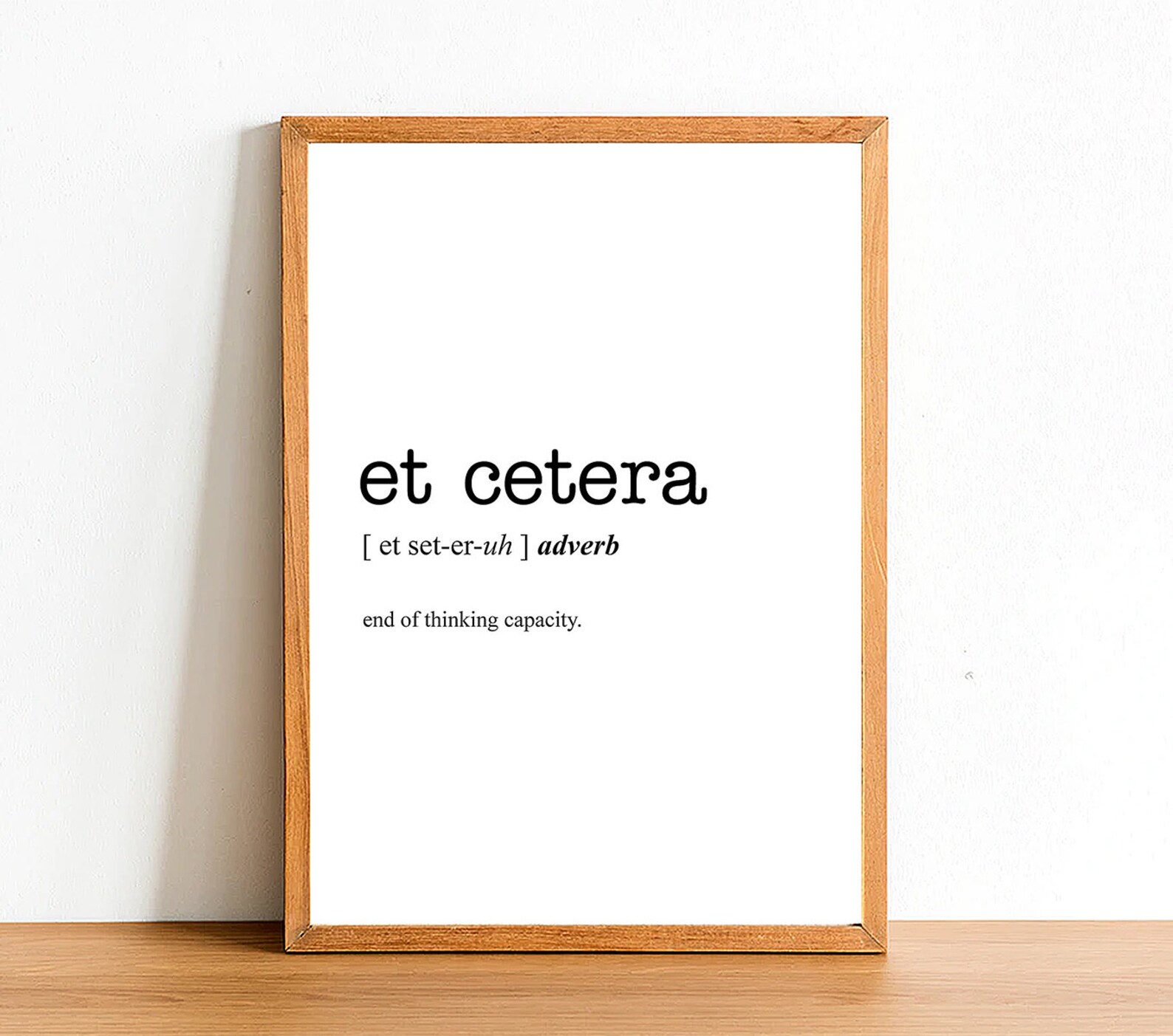 ETC Et Cetera Definition Poster Print Urban Dictionary - Etsy