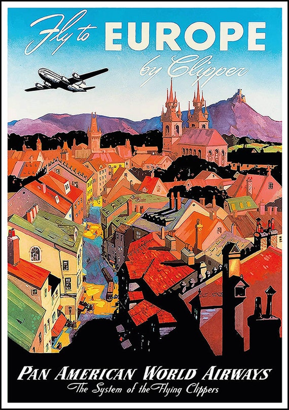 PAN AM World Total Travel Planner Europe Mediterranean Book Circa 1960  Vintage