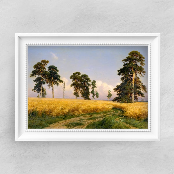 Ivan Shishkin - Rye Fields - Fine Art Print - Affiche d’art vintage - Peintures célèbres - Art Classic - A4 A3 A2 Home Decor Idée cadeau