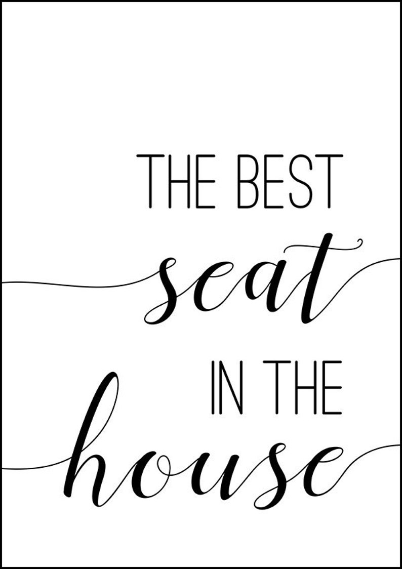 The Best Seat in the House Bathroom Poster Print Satin Etsy